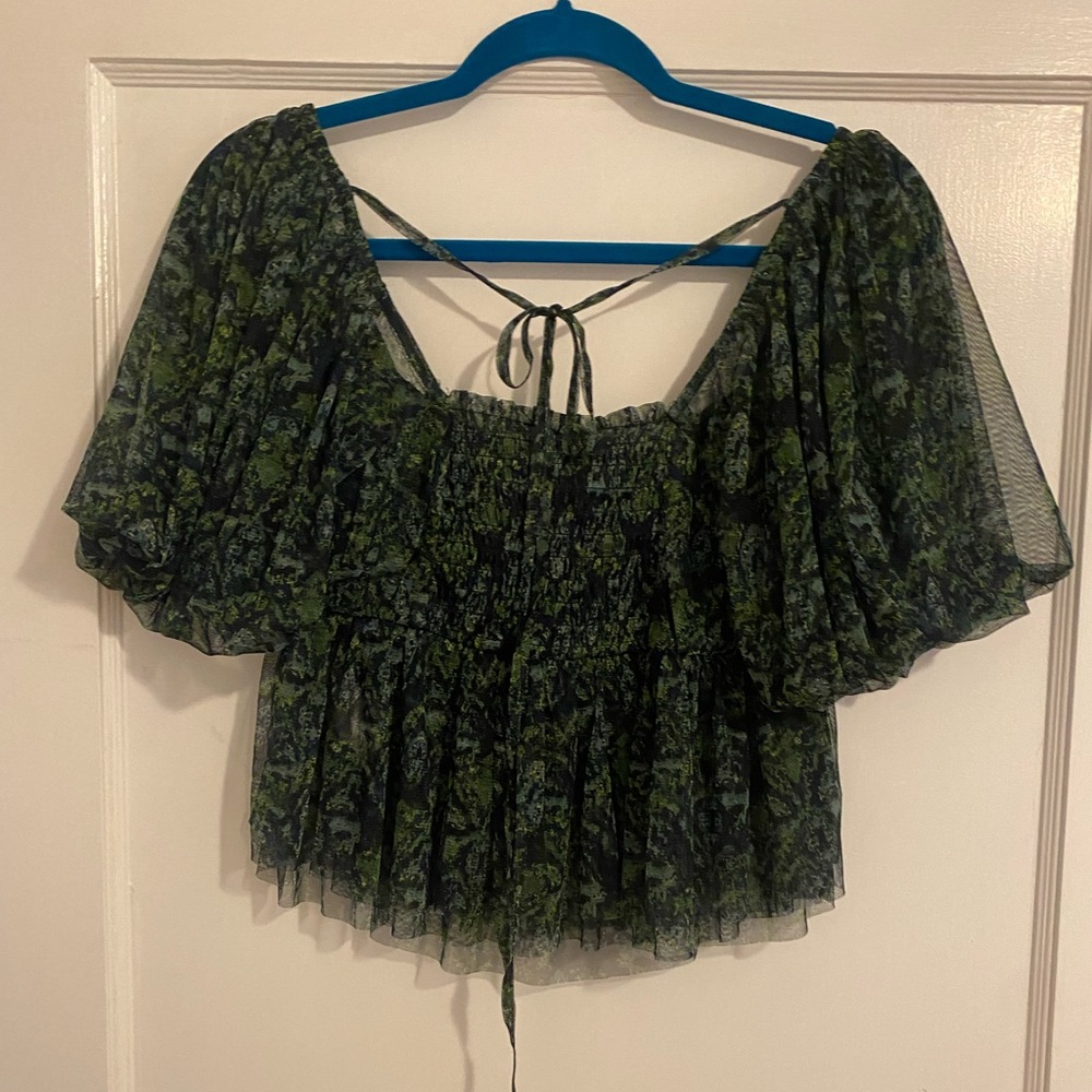 NWT Free People Penelope printed smock top
